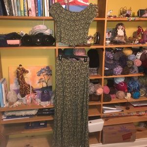 Earthbound skirt and shirt set